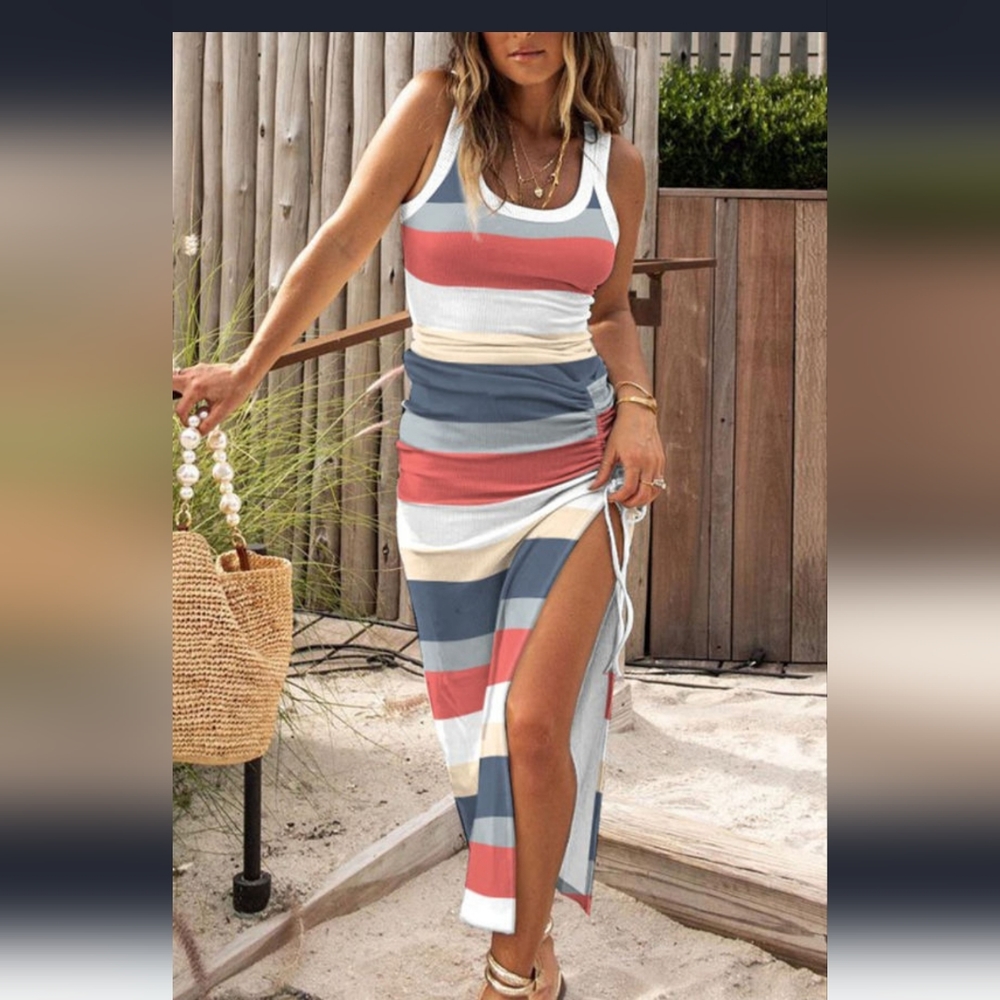 Striped maxi dress